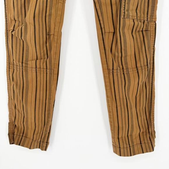 Anthropologie Hei Hei The Wanderer Striped Slim Cargo Pants Brown/Black Size 25 - Picture 8 of 13